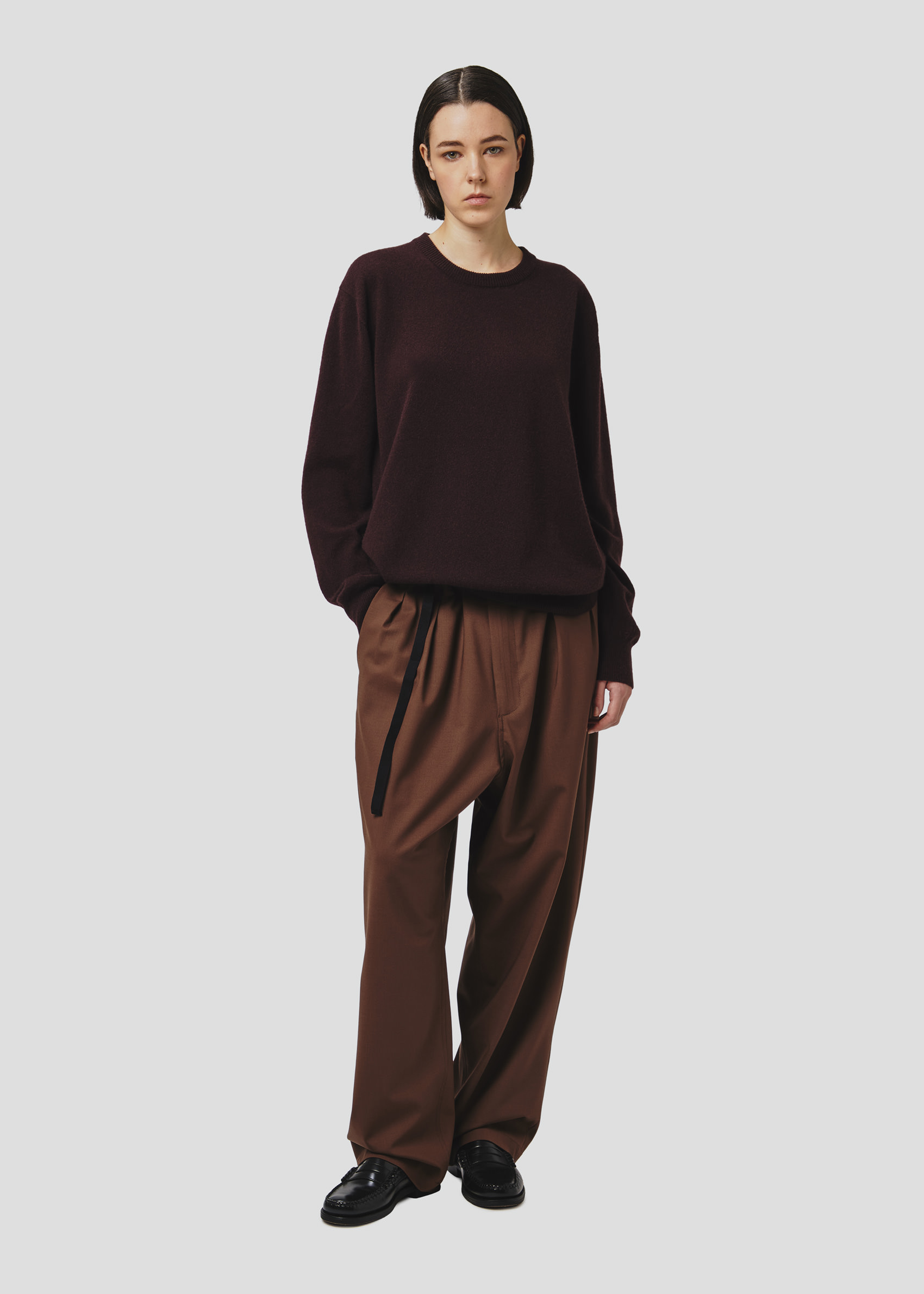 SEVEN GAUGE: CASHMERE CREWNECK BROWN