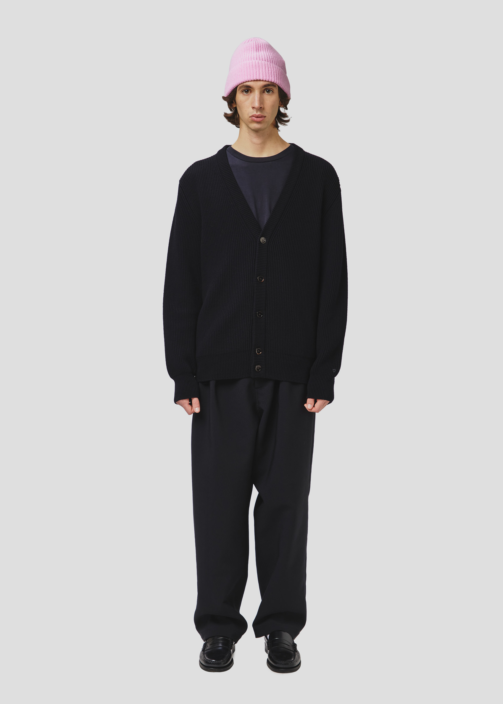 SEVEN GAUGE: CARDIGAN COSTA INGLESE NERO