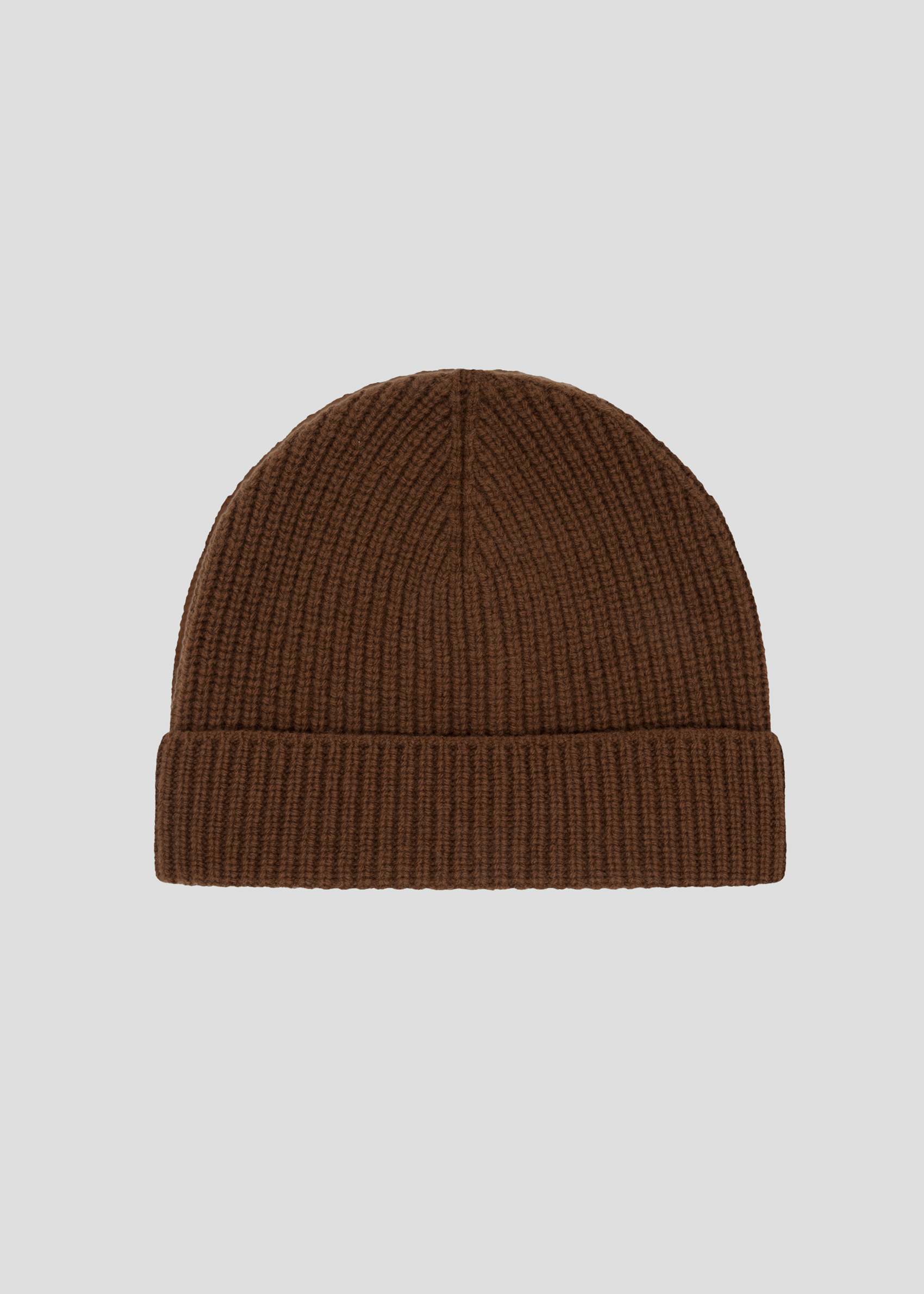 SEVEN GAUGE: BEANIE IN LANA DI AGNELLO NOCCIOLA