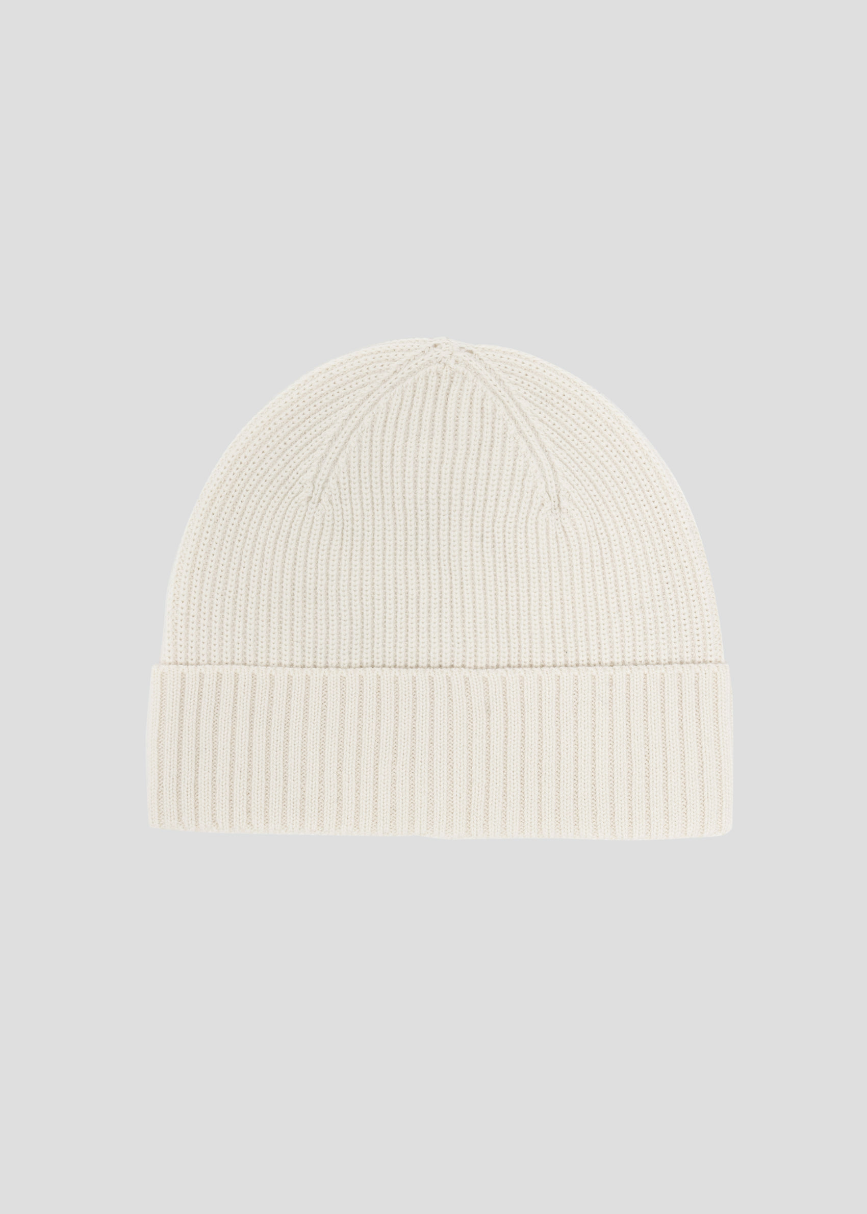 SEVEN GAUGE BEANIE IN LANA MERINOS CREMA