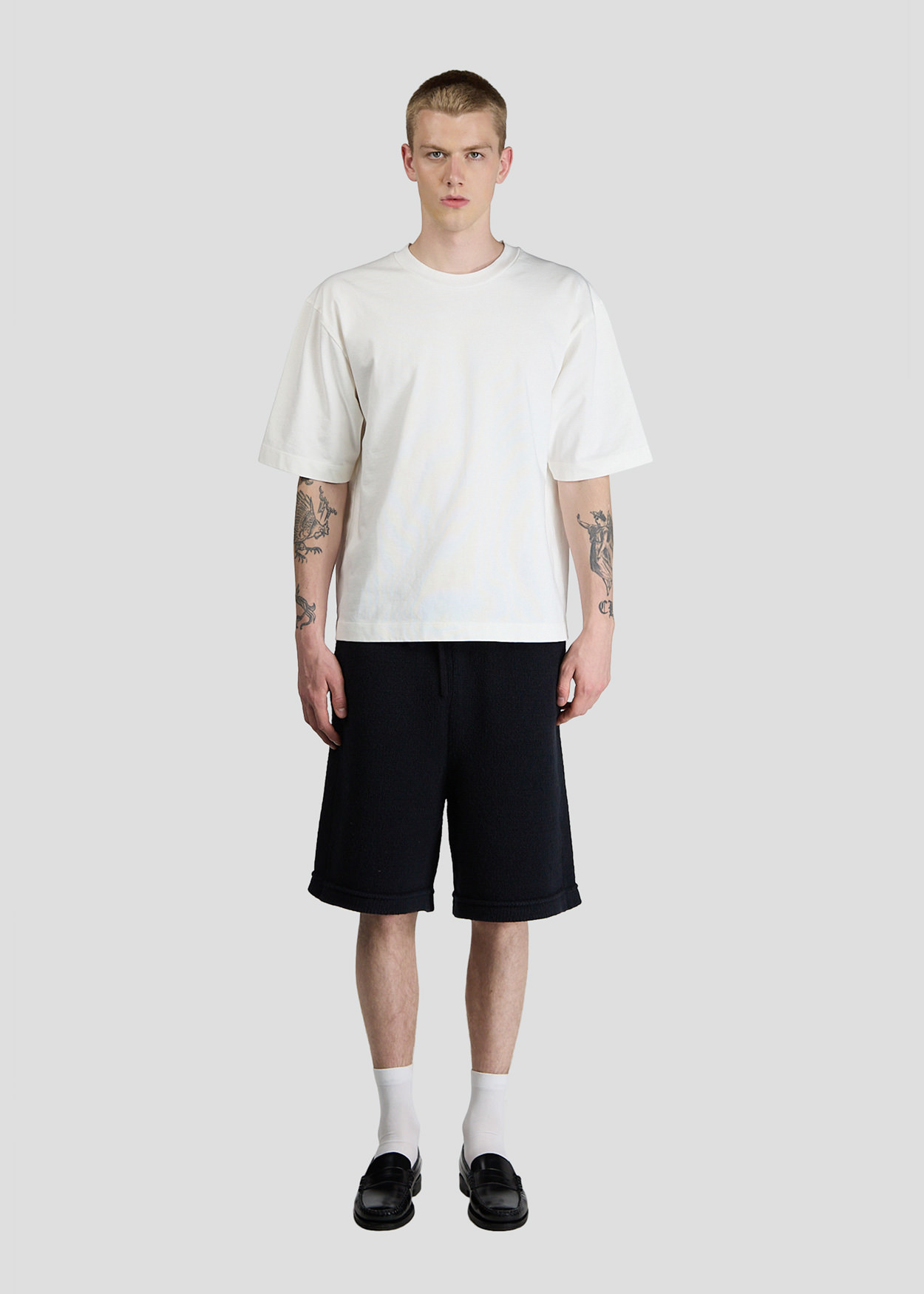 SEVEN GAUGE: T-SHIRT CREWNECK SHORT SLEEVE HEAVY JERSEY WHITE