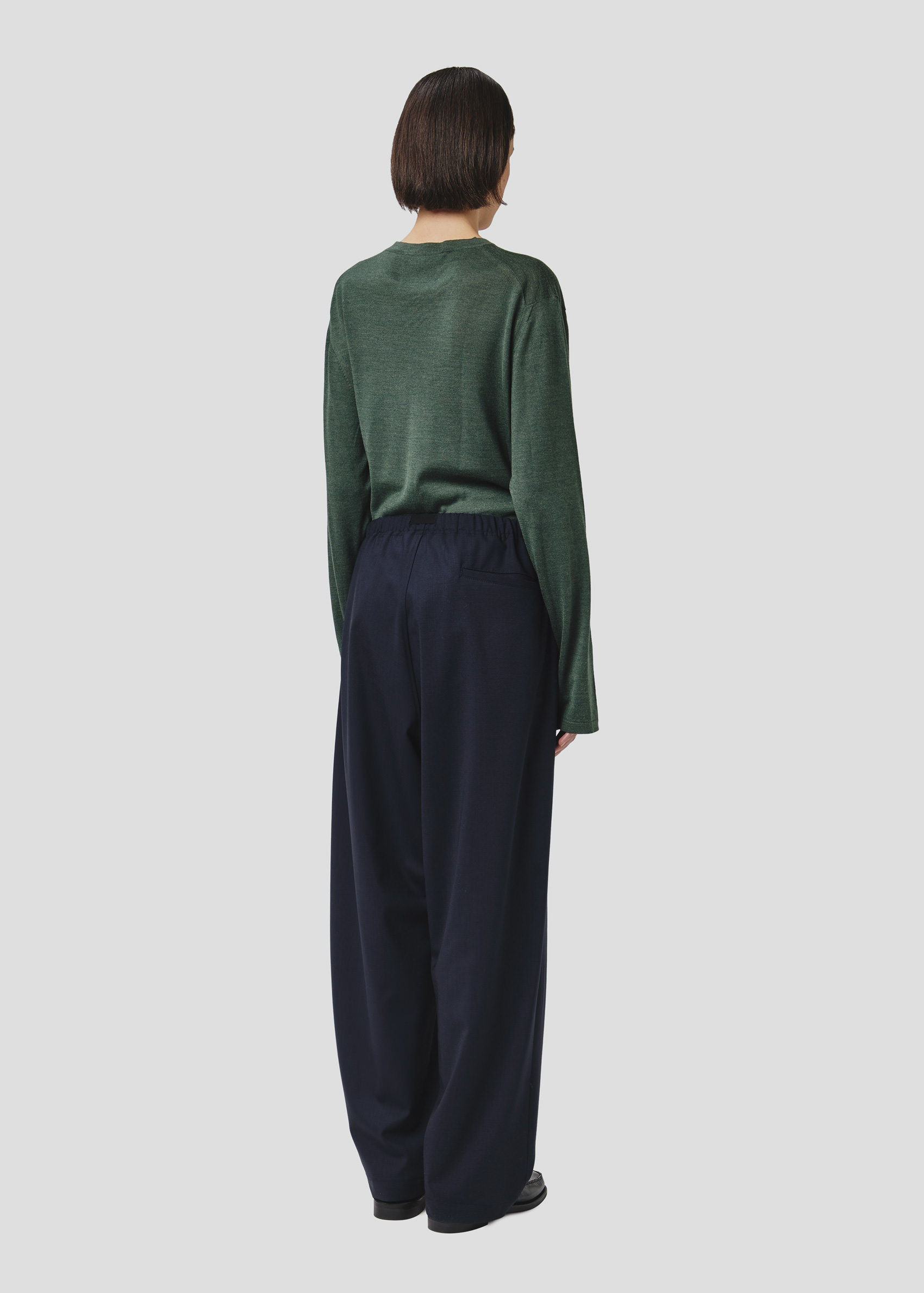 SEVEN GAUGE: TROUSERS TROPICAL WOOL BLUE