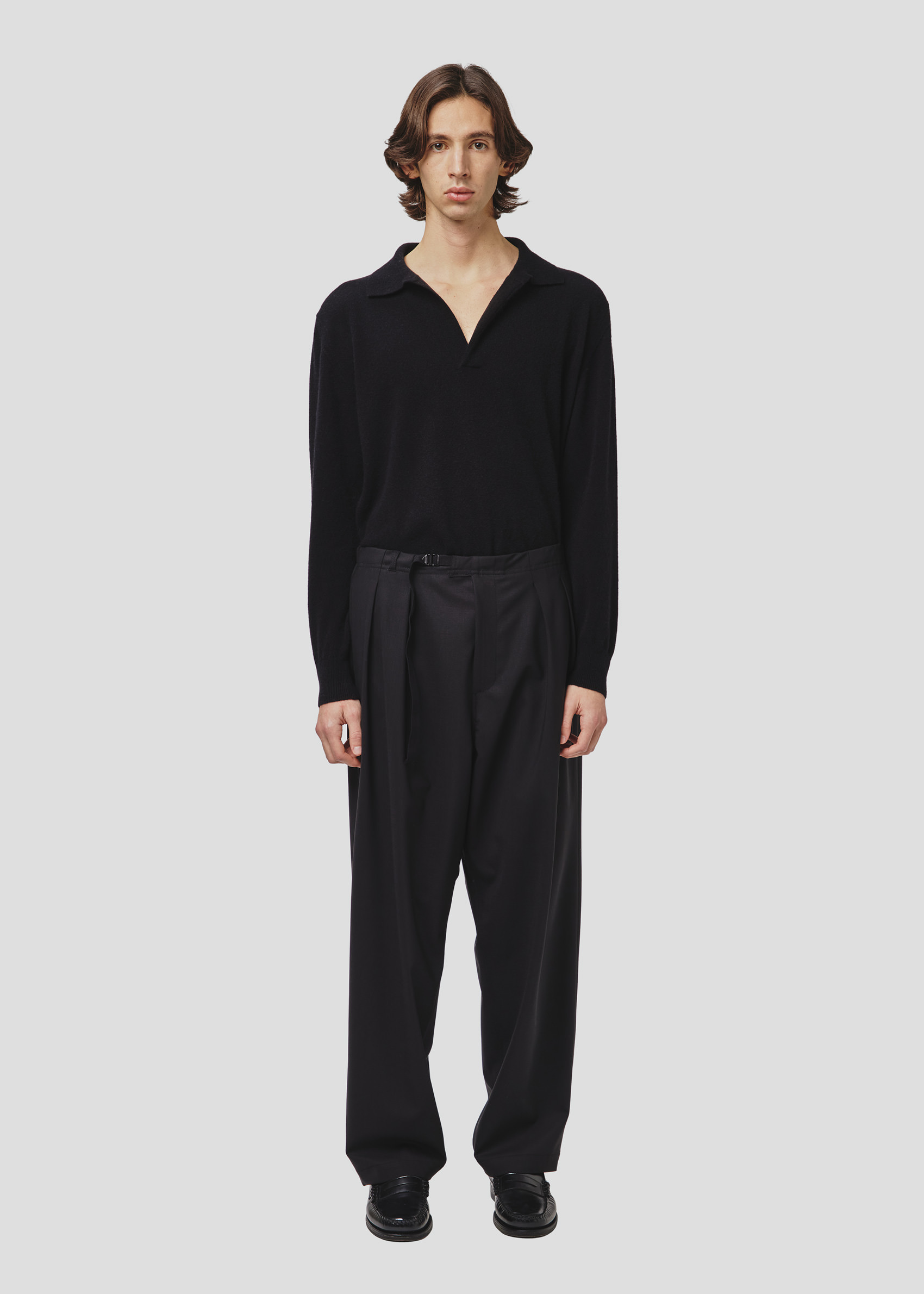 SEVEN GAUGE: TROUSERS TROPICAL WOOL BLACK