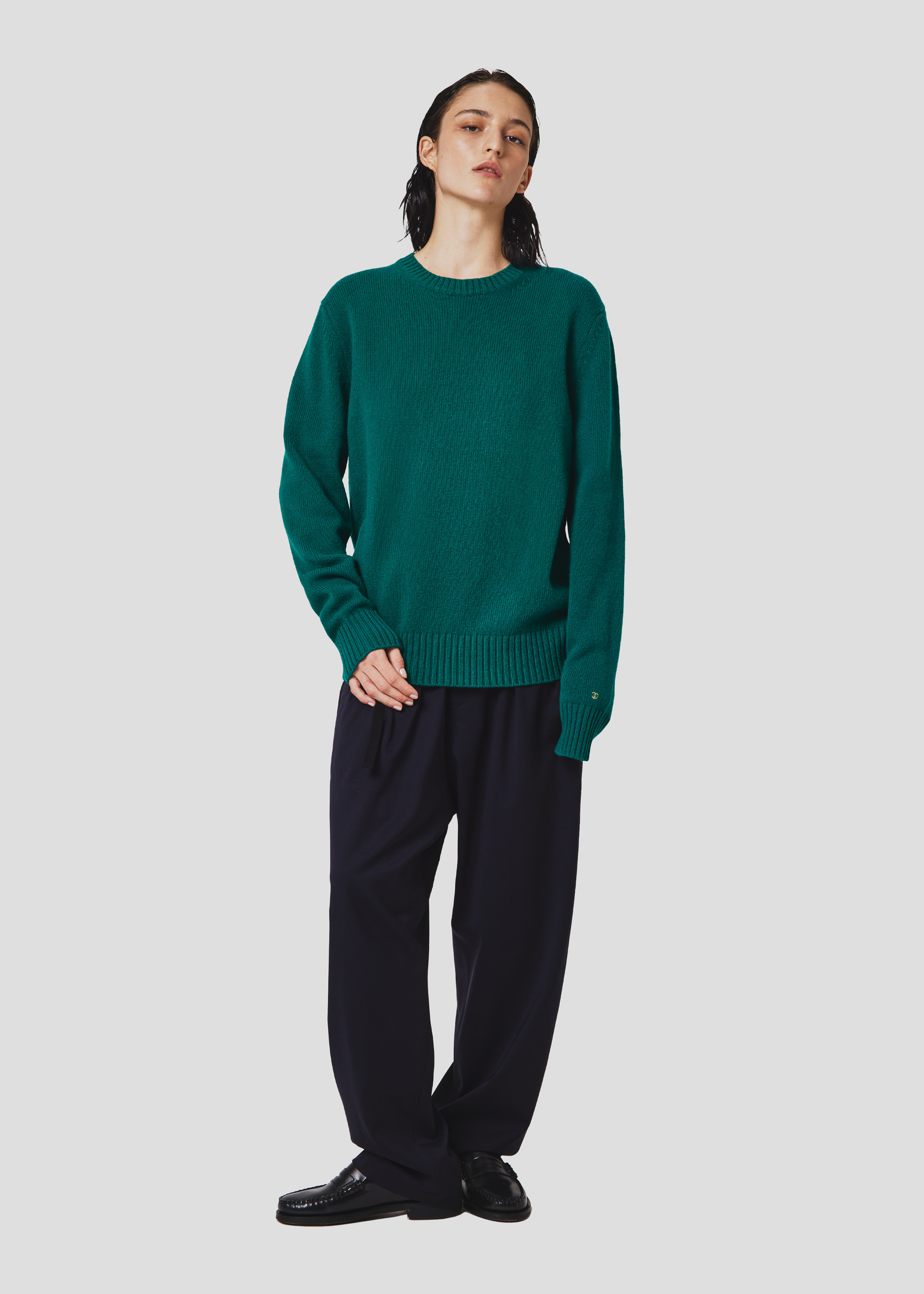 Seven Gauge CREW NECK SWEATER GREEN | Seven Gauge